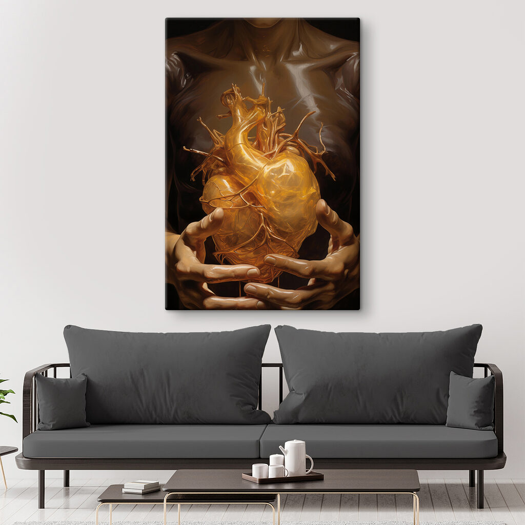 Person holding a human heart
