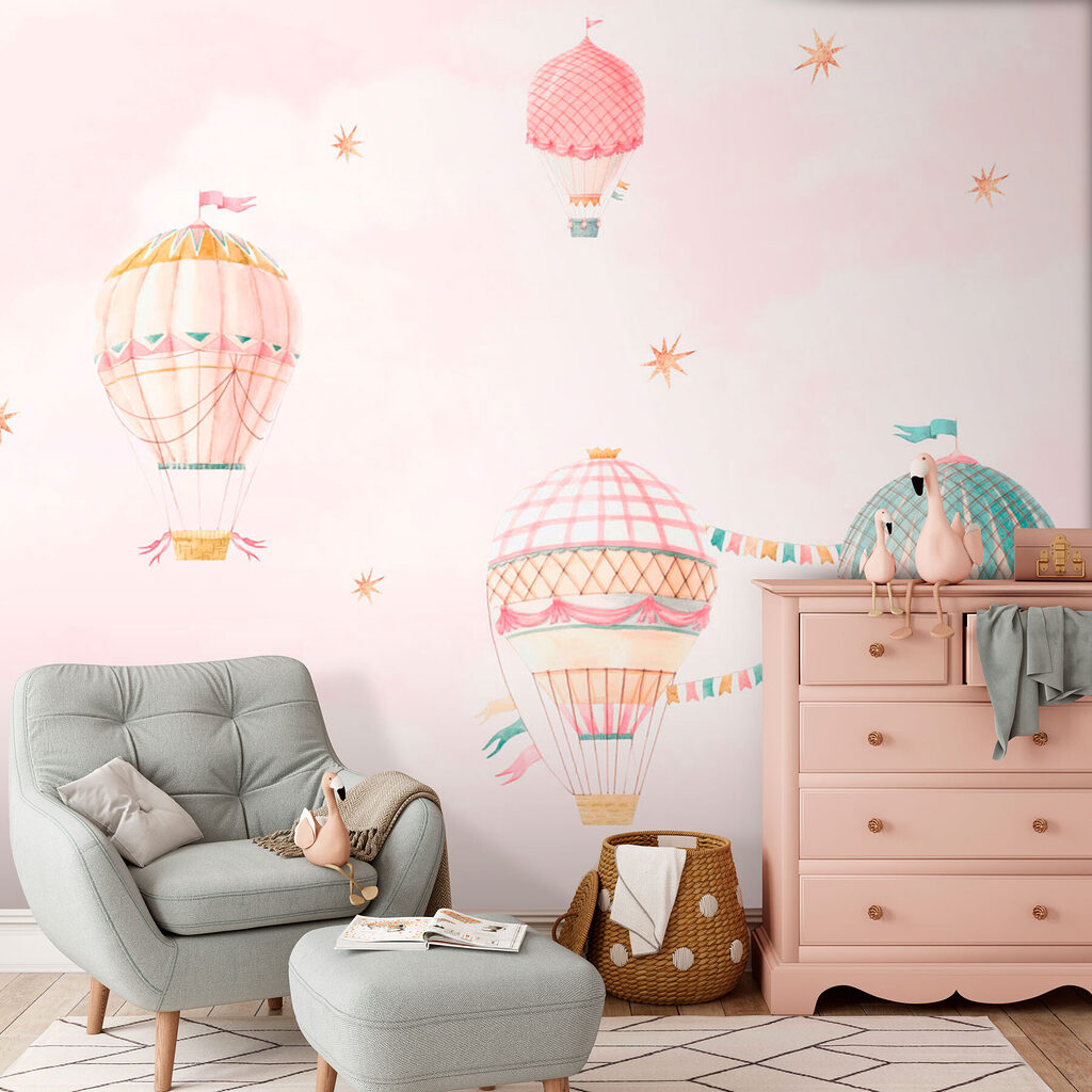 Group of hot air balloons in the sky