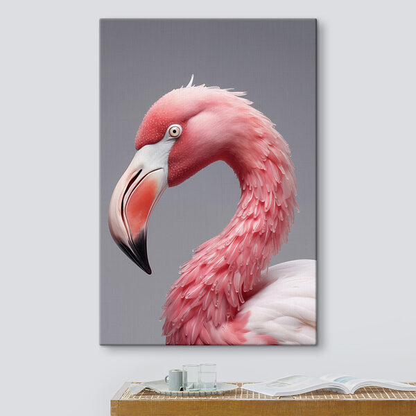 Nahaufnahme eines rosa Flamingos Nahaufnahme eines rosa Flamingos