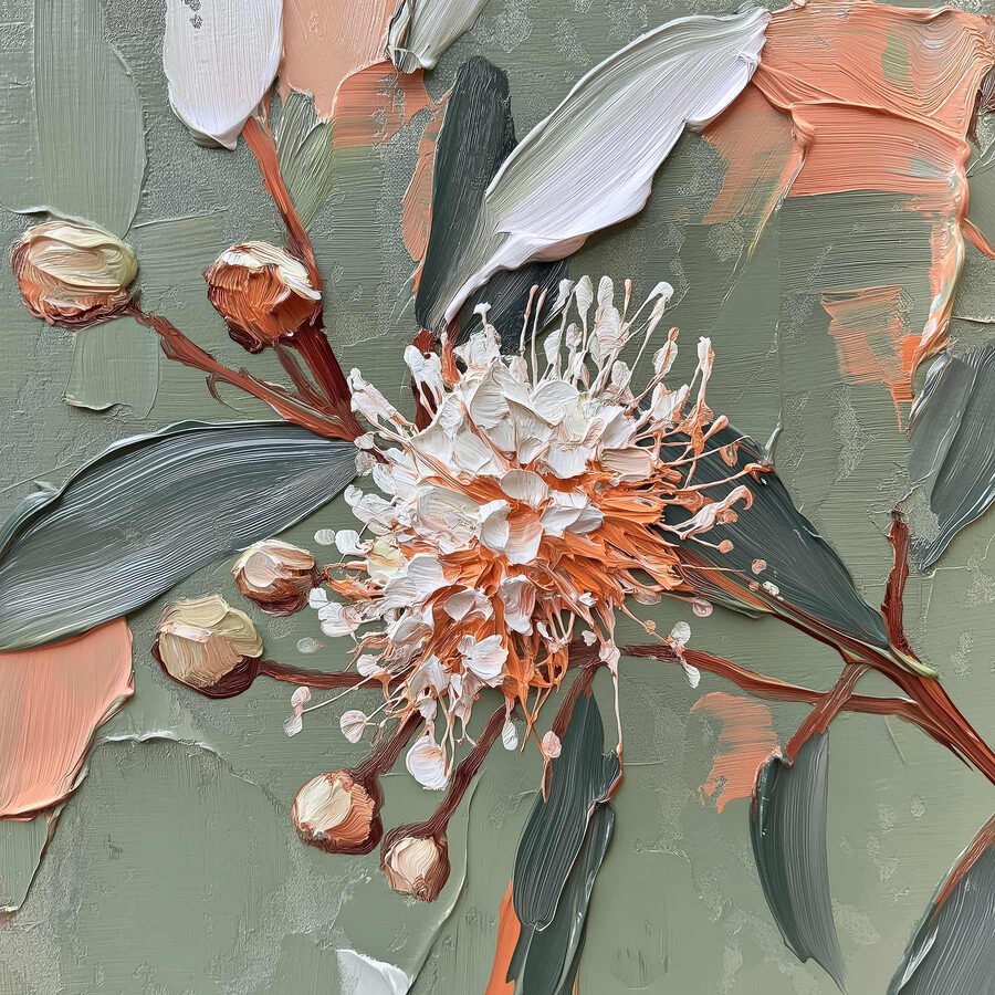 Gemälde einer Blume Gemälde einer Blume