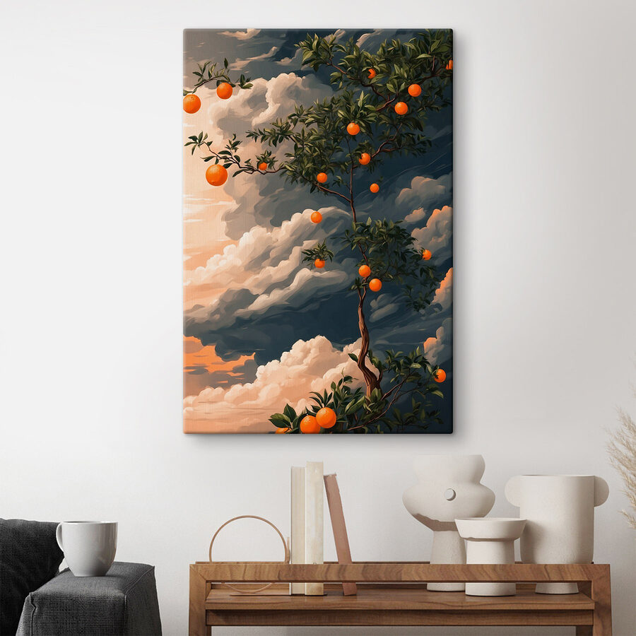 Baum mit Orangen darauf Baum mit Orangen darauf