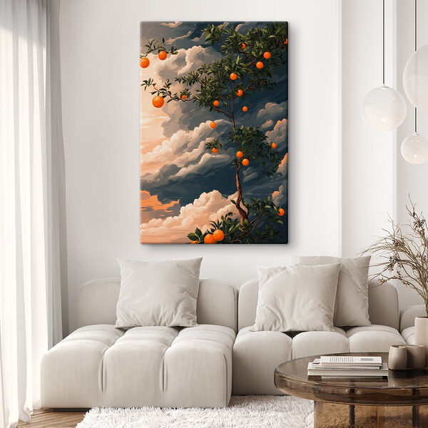 Baum mit Orangen darauf Baum mit Orangen darauf
