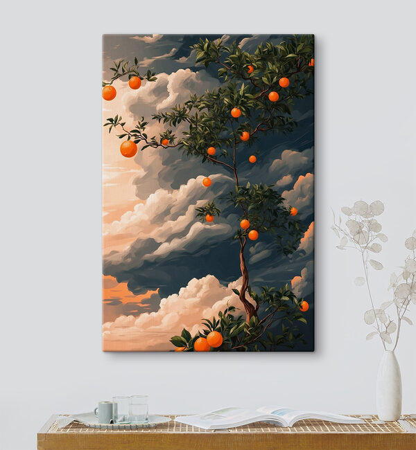 Baum mit Orangen darauf Baum mit Orangen darauf