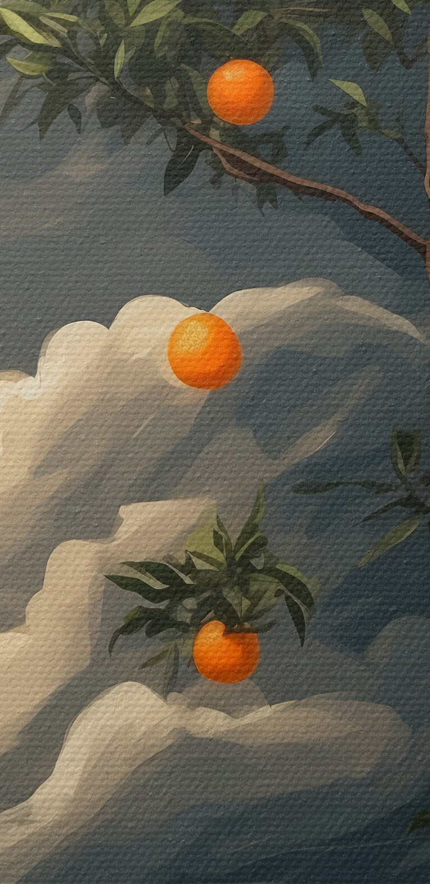 Baum mit Orangen darauf Baum mit Orangen darauf