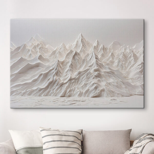 Weiße Bergkette mit Schnee Weiße Bergkette mit Schnee