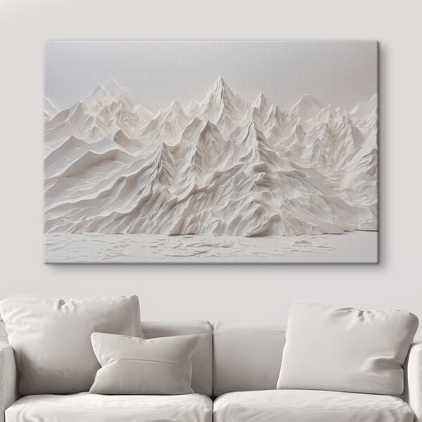 Weiße Bergkette mit Schnee Weiße Bergkette mit Schnee