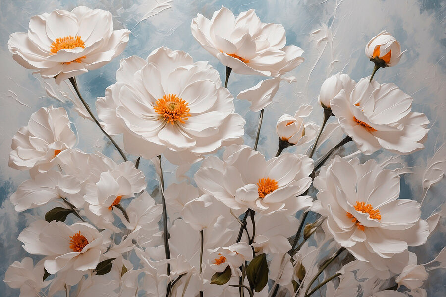 Gruppe von weißen Blumen
