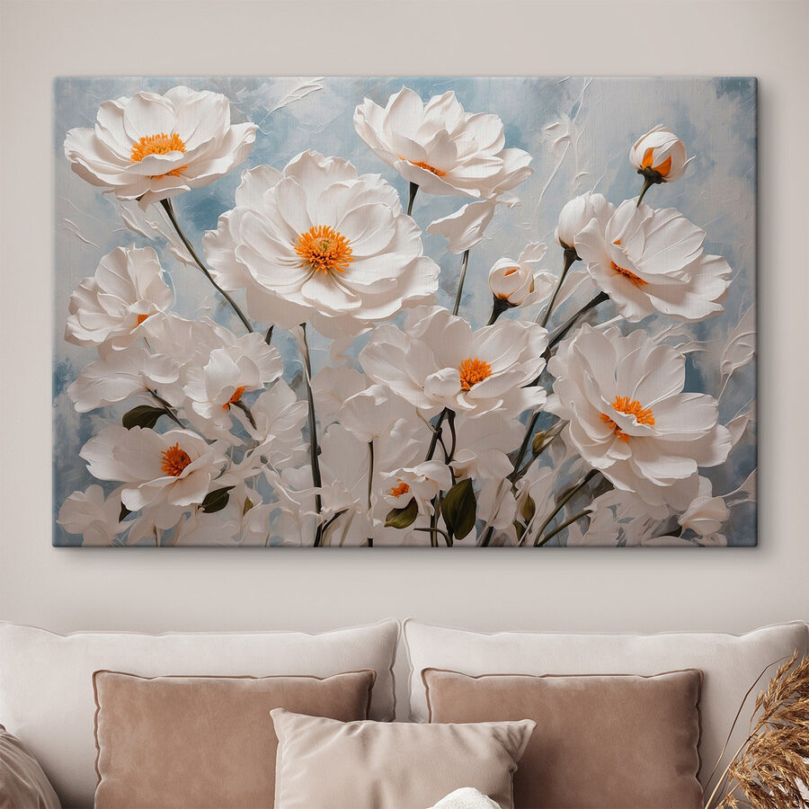 Gruppe von weißen Blumen