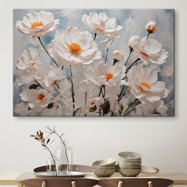 Gruppe von weißen Blumen Gruppe von weißen Blumen
