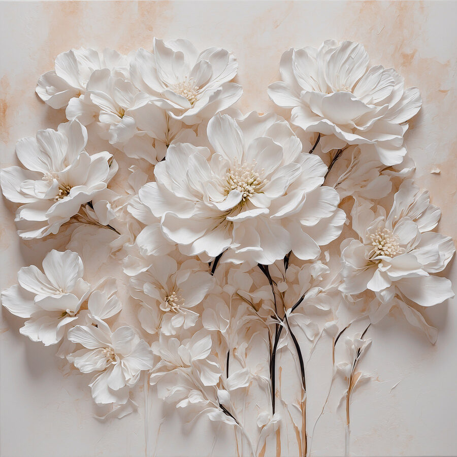Gruppe von weißen Blumen