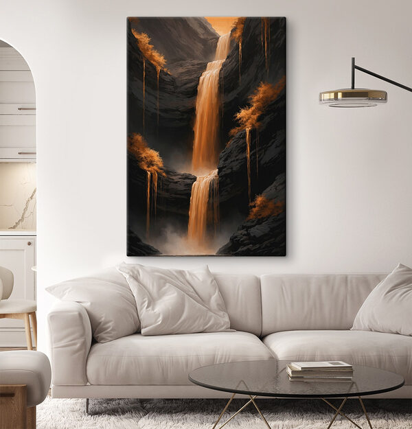 Wasserfall in einem felsigen Gebiet Wasserfall in einem felsigen Gebiet