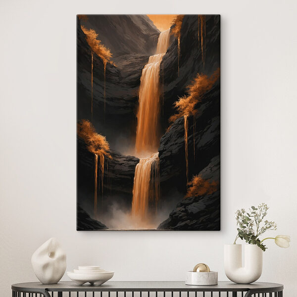 Wasserfall in einem felsigen Gebiet Wasserfall in einem felsigen Gebiet