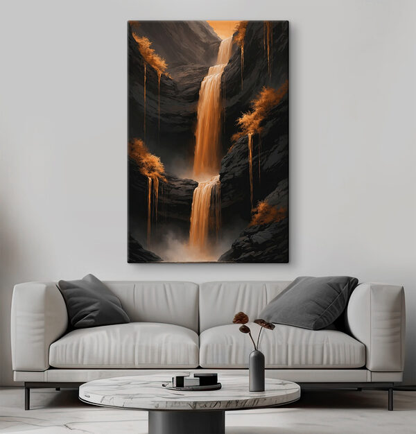 Wasserfall in einem felsigen Gebiet Wasserfall in einem felsigen Gebiet