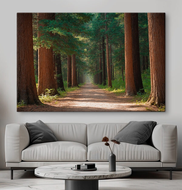 Schotterstraße durch einen Wald Schotterstraße durch einen Wald