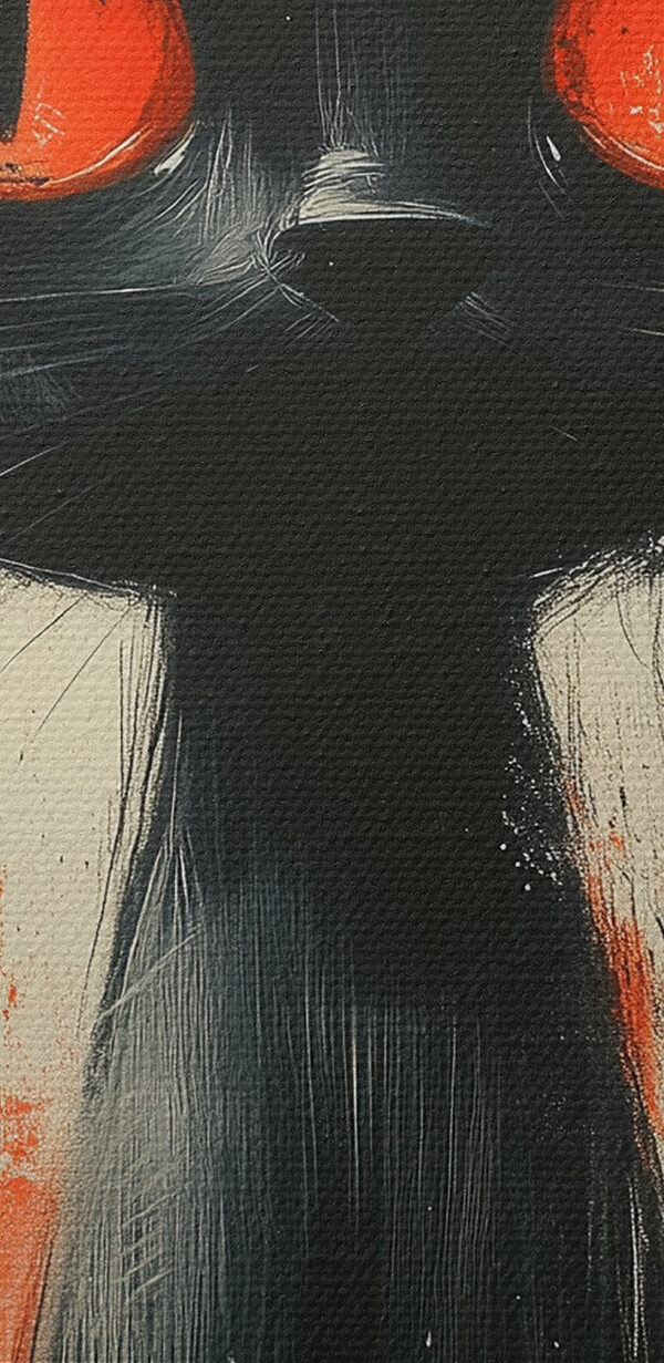 Schwarze Katze mit roten Augen Schwarze Katze mit roten Augen