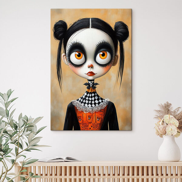 Cartoon-Mädchen mit großen Augen Cartoon-Mädchen mit großen Augen