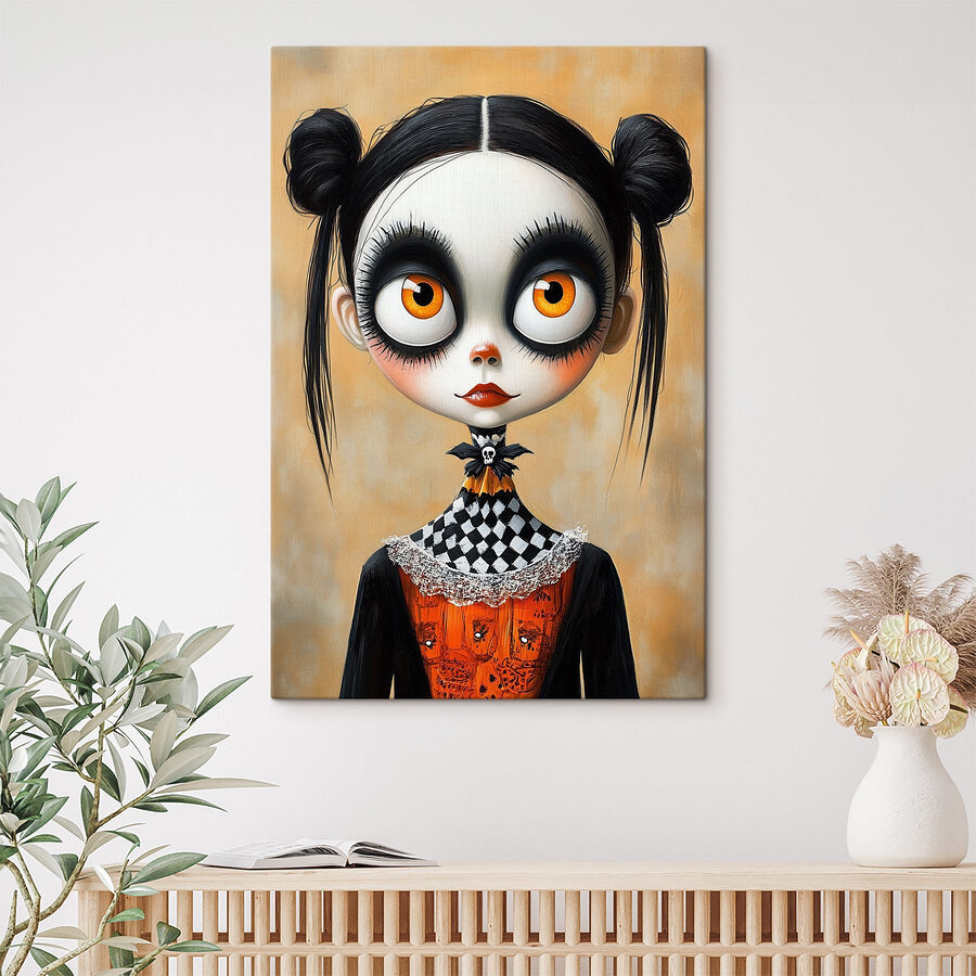 Cartoon-Mädchen mit großen Augen Cartoon-Mädchen mit großen Augen