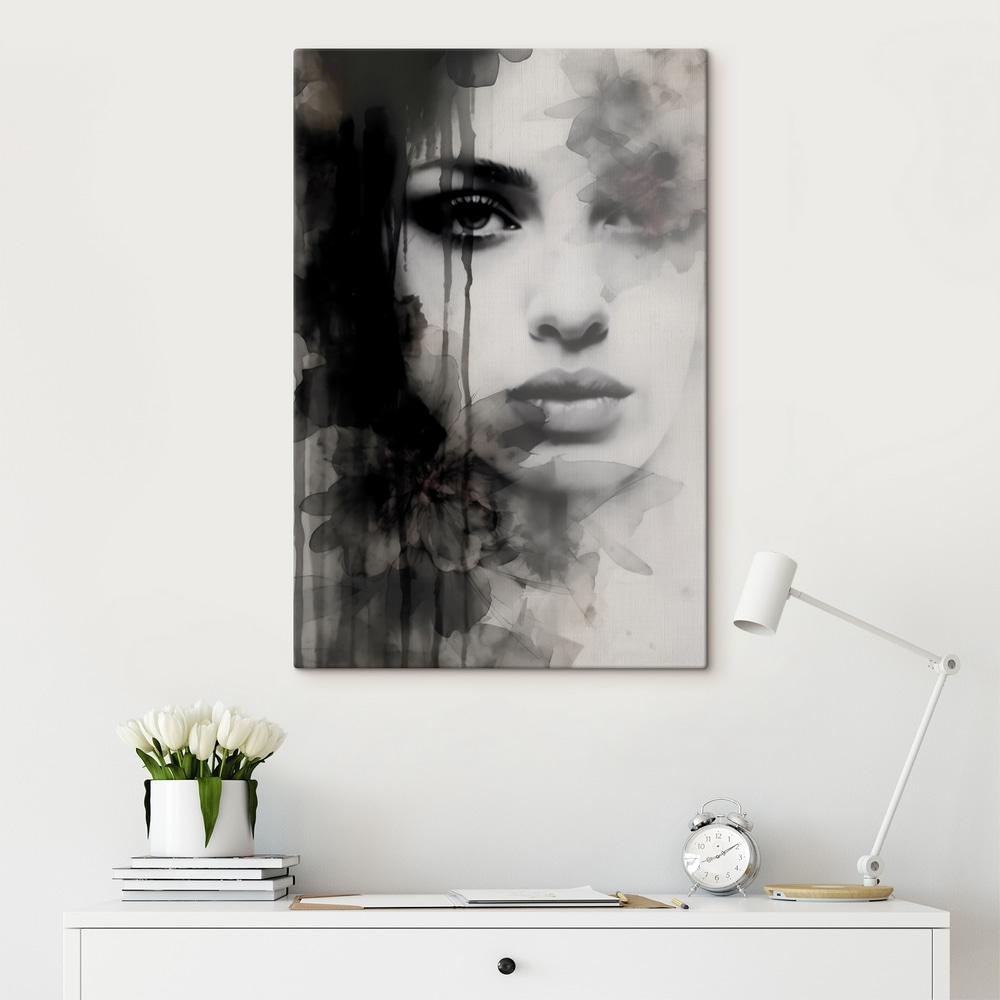 Woman's face with flowers Woman's face with flowers