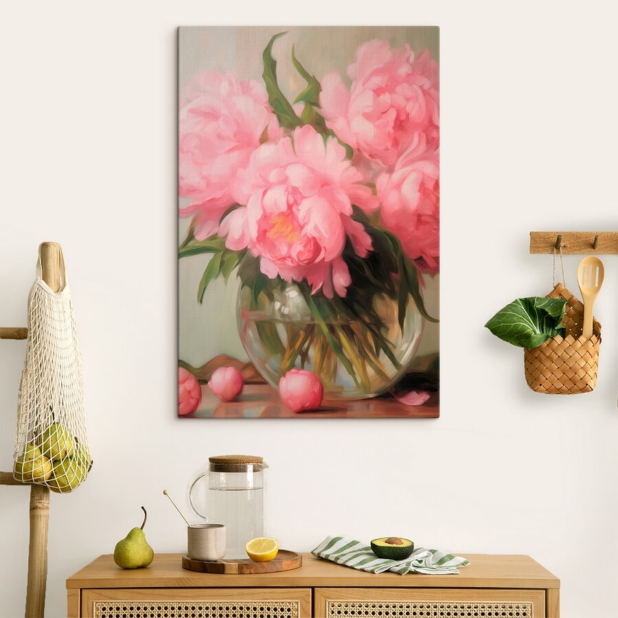 Vase mit rosa Blumen