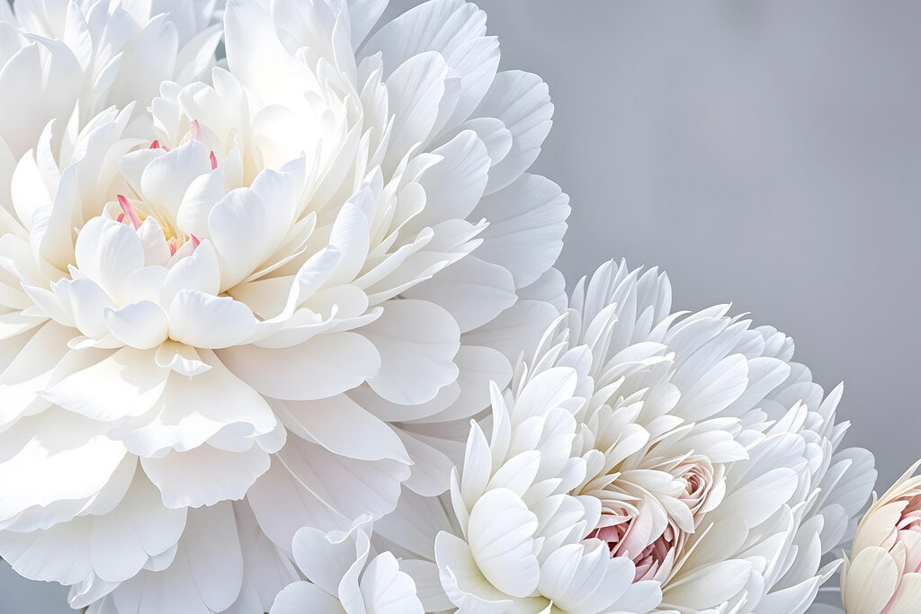Close up of white flowers