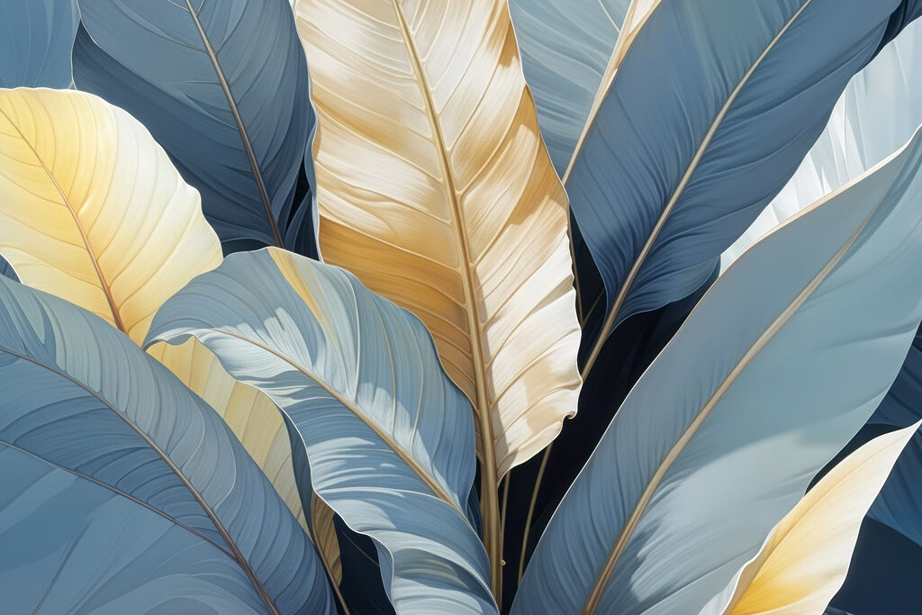 Elegant leaves in soothing colors Elegant leaves in soothing colors
