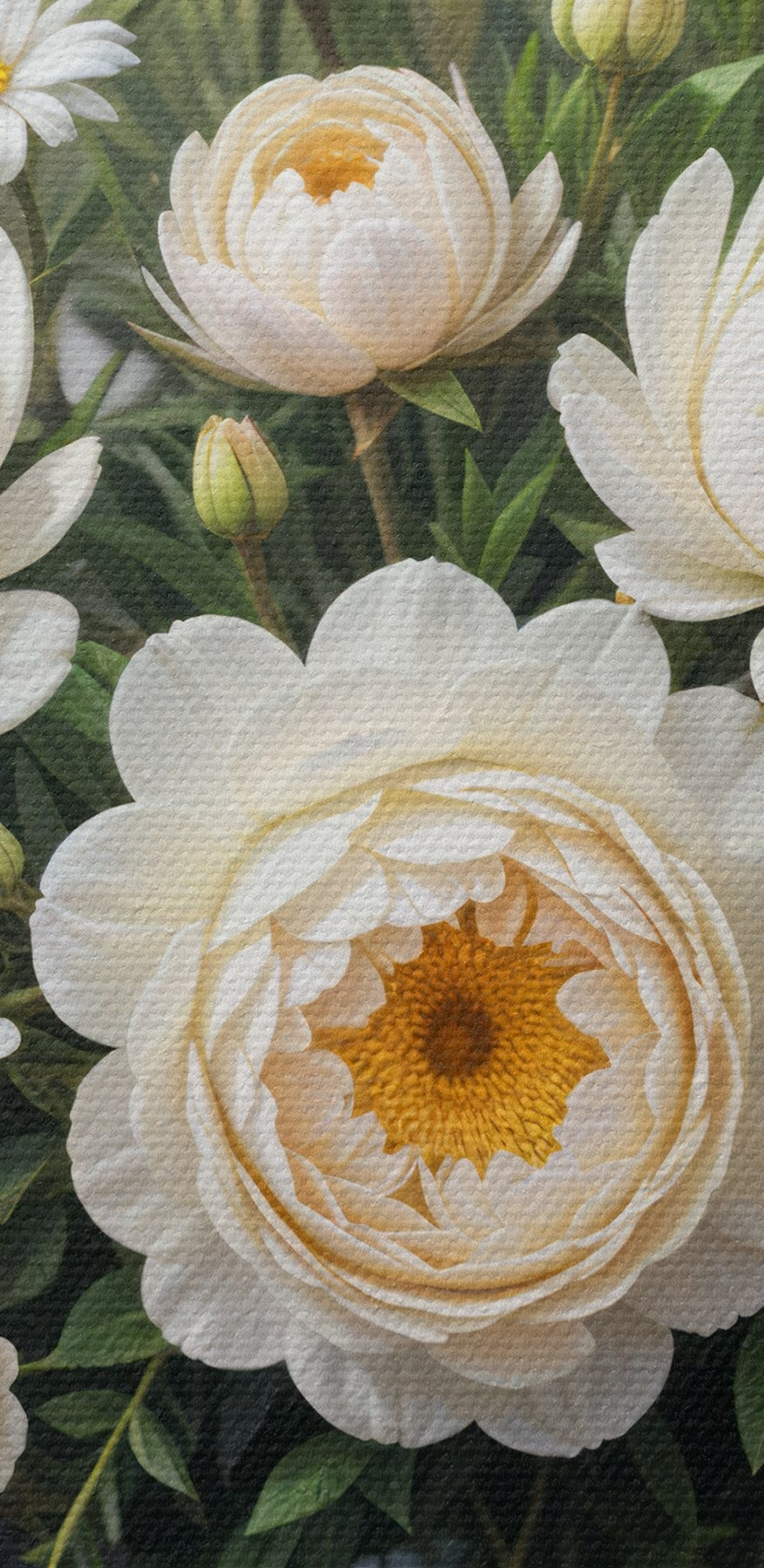 Vase mit weißen Blumen