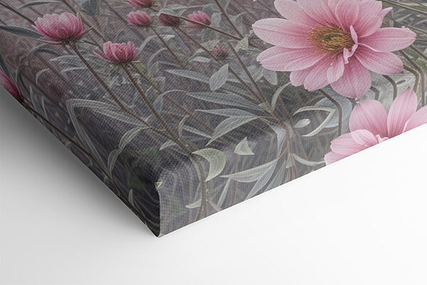 Feld mit rosa Blumen Feld mit rosa Blumen