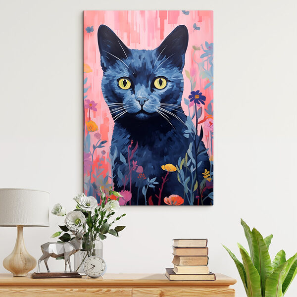Gemälde einer Katze Gemälde einer Katze