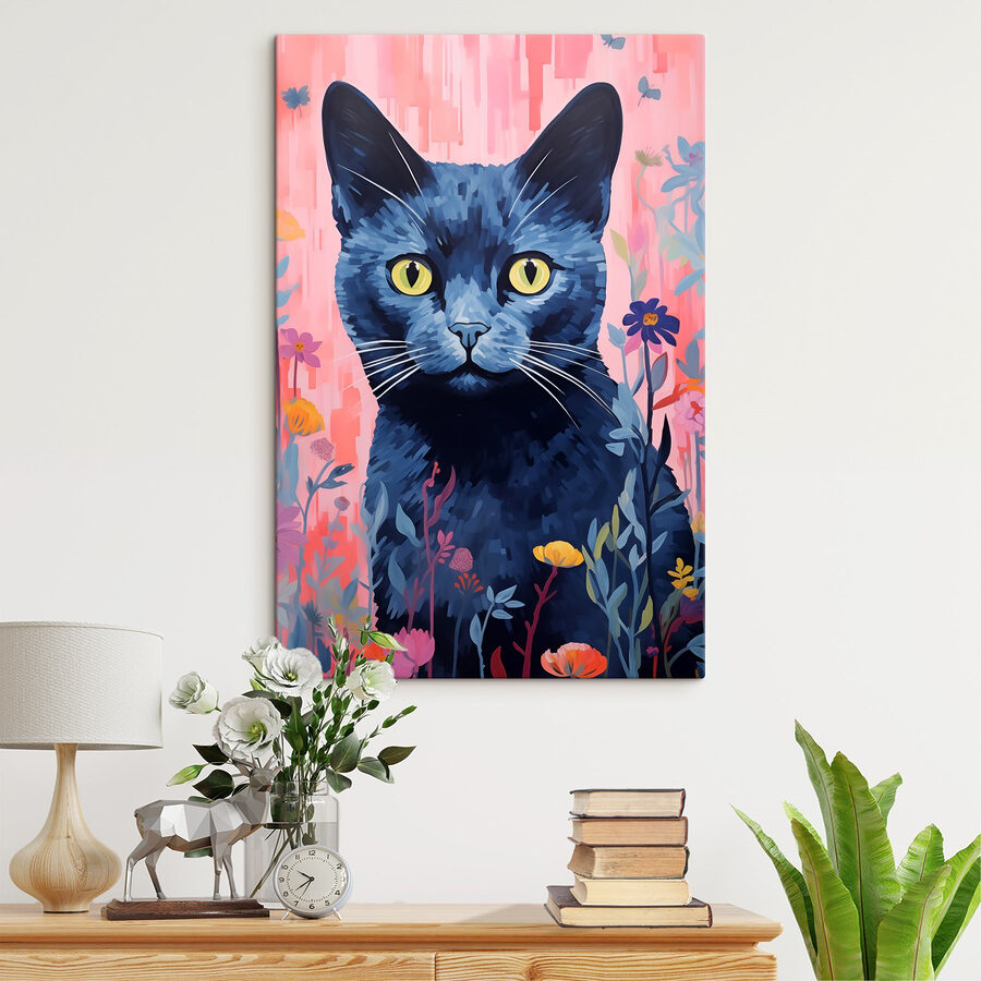 Gemälde einer Katze Gemälde einer Katze