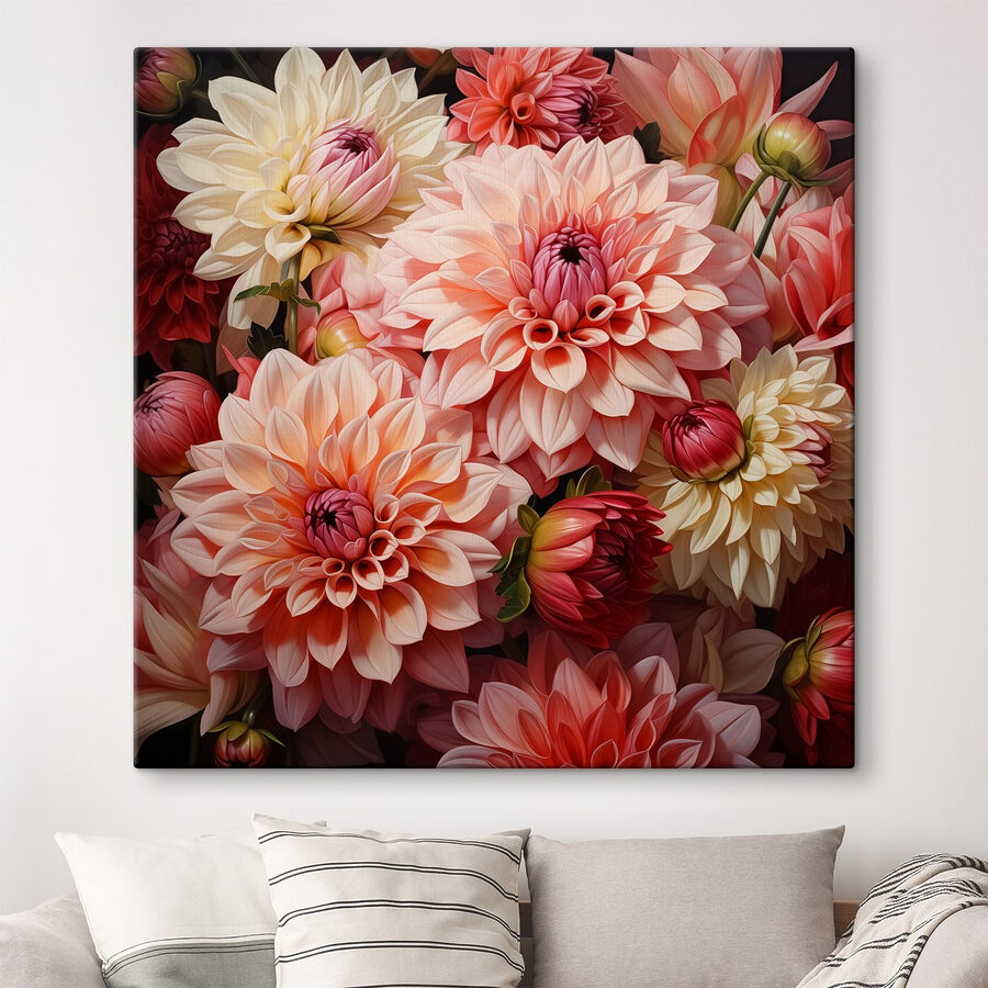 Gruppe von rosa und weißen Blumen