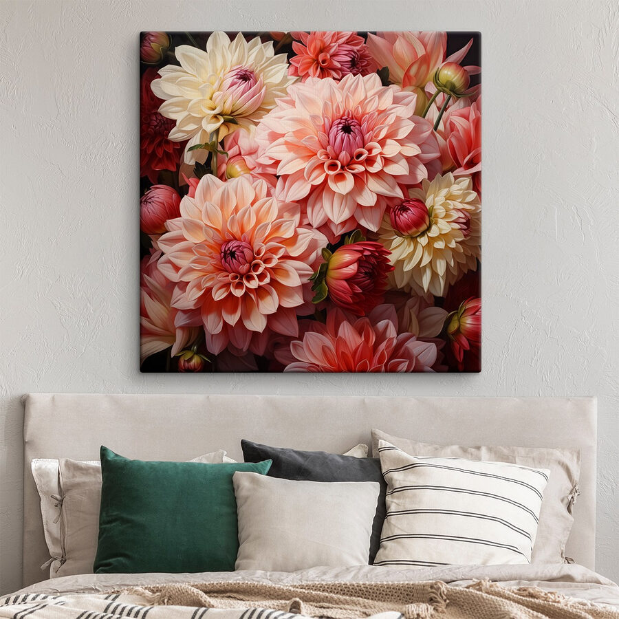 Gruppe von rosa und weißen Blumen