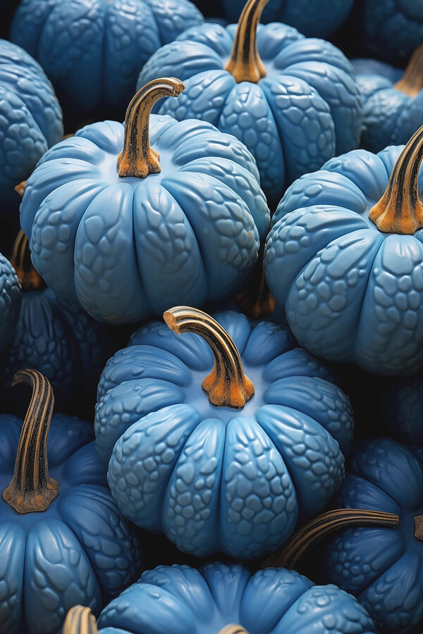 Stapel blauer Kürbisse Stapel blauer Kürbisse