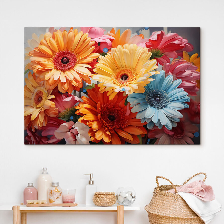 Gruppe von bunten Blumen
