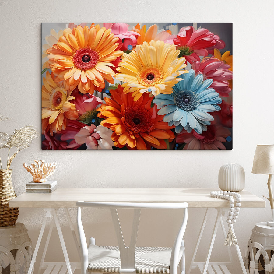 Gruppe von bunten Blumen