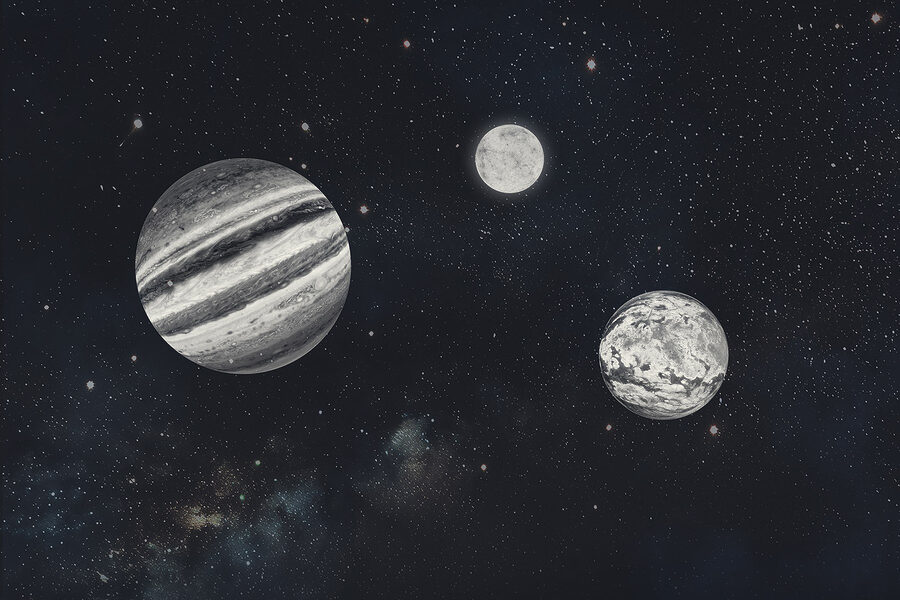 Fototapeten Planeten im Weltraum mit Sternen – Bild 6