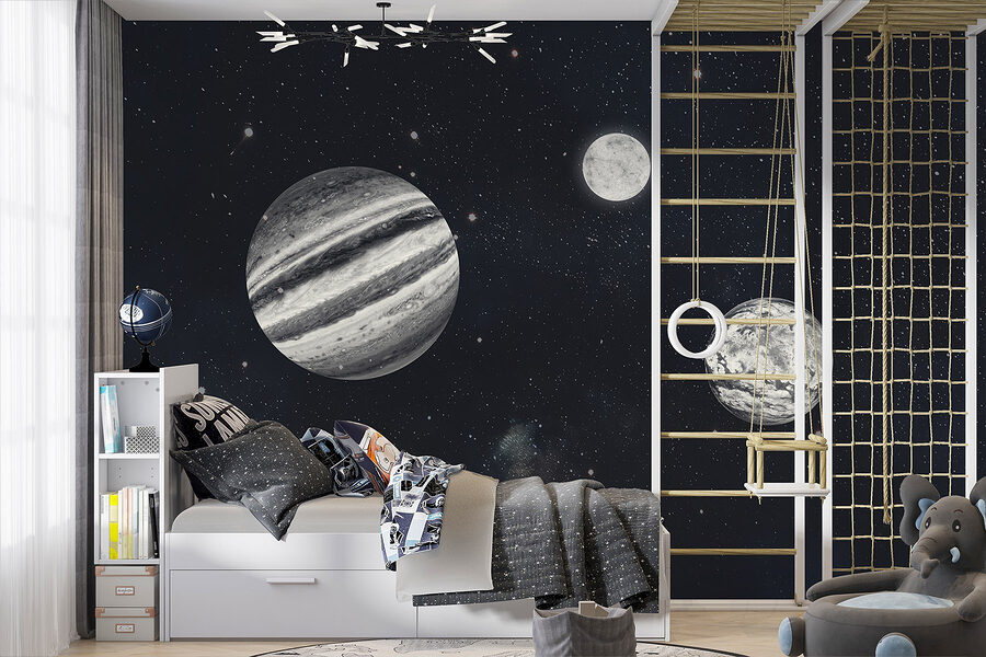 Fototapeten Planeten im Weltraum mit Sternen – Bild 5