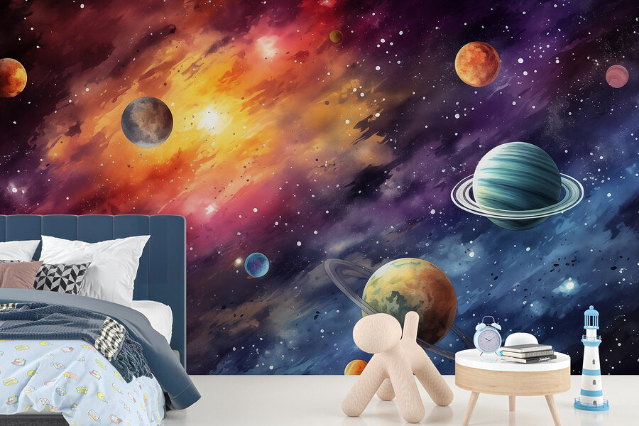 Planeten am Himmel mit Planeten