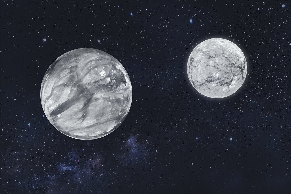 Zwei Planeten im Weltraum Zwei Planeten im Weltraum