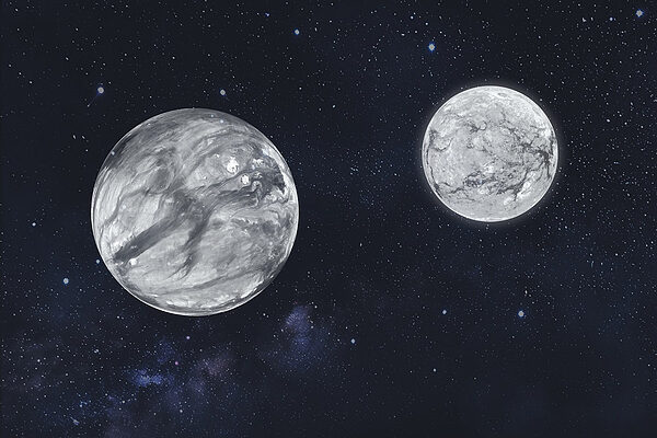 Zwei Planeten im Weltraum Zwei Planeten im Weltraum