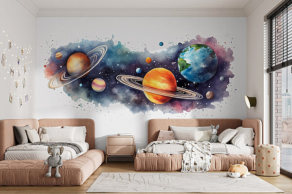 Planeten und Sterne im Weltraum Planeten und Sterne im Weltraum
