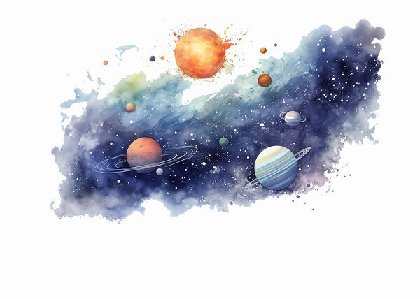 Planeten am Himmel mit Planeten Planeten am Himmel mit Planeten