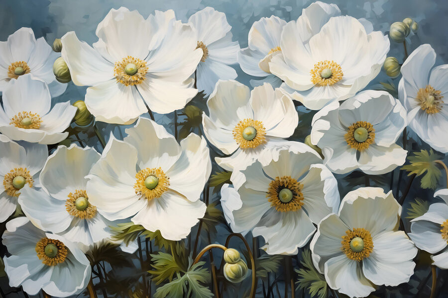 Gruppe von weißen Blumen