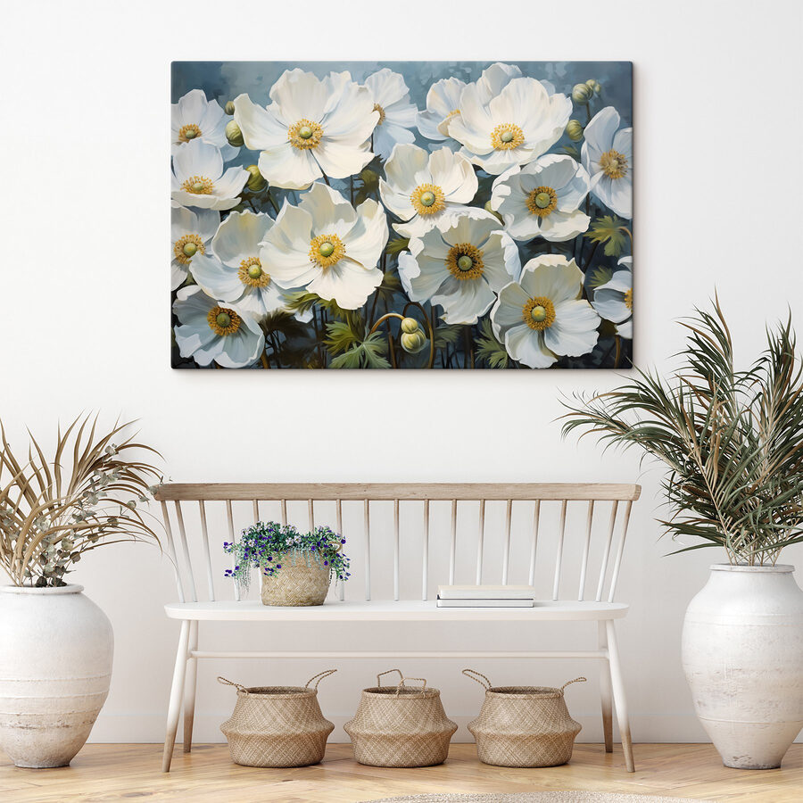 Gruppe von weißen Blumen