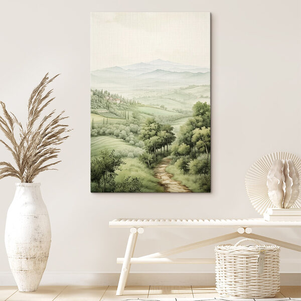 Landschaft mit Bäumen und Hügeln Landschaft mit Bäumen und Hügeln