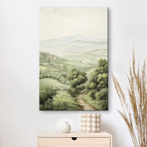 Landschaft mit Bäumen und Hügeln Landschaft mit Bäumen und Hügeln