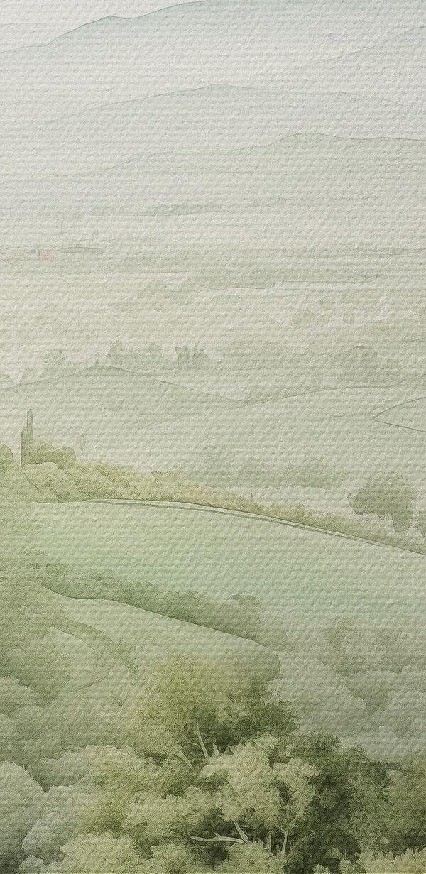 Landschaft mit Bäumen und Hügeln Landschaft mit Bäumen und Hügeln