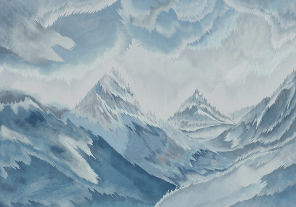 Gemälde von Bergen und Wolken Gemälde von Bergen und Wolken