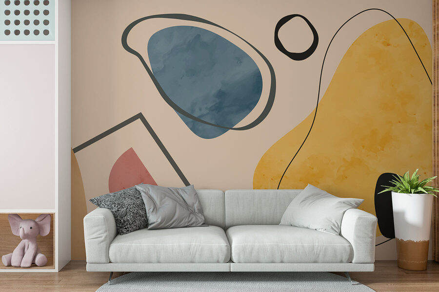 Bunte Formen und Linien