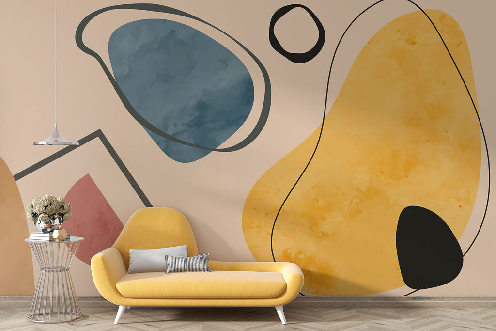 Colorful shapes and lines