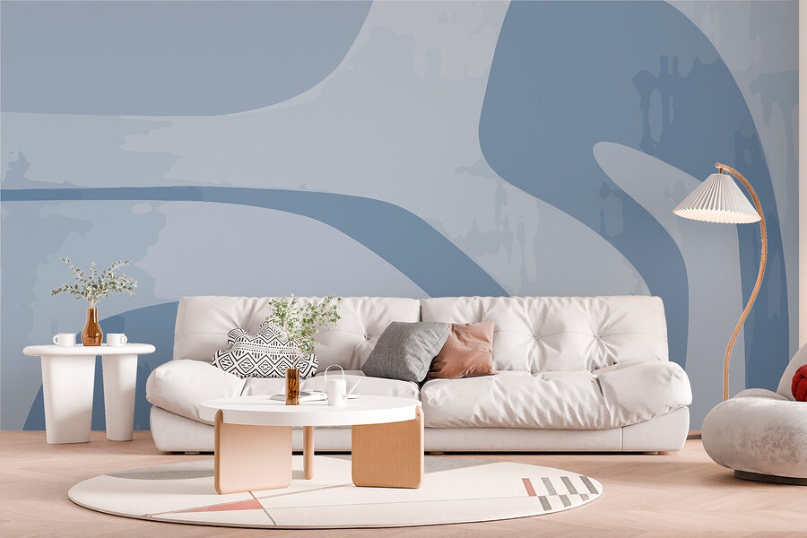 Blauer und weißer Hintergrund